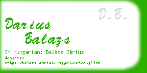 darius balazs business card