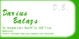 darius balazs business card